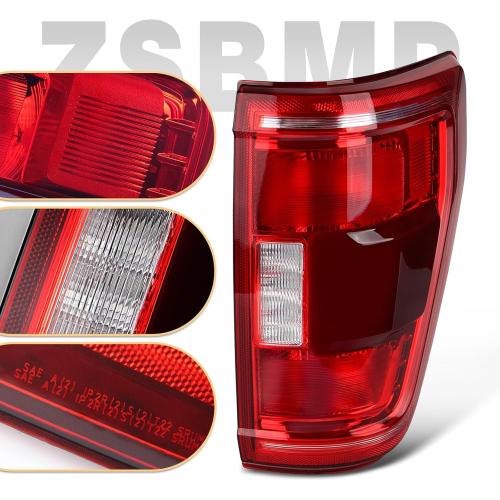 Tail Lights with Bulbs and Harnesses Compatible With 2021 2022 2023 Ford F150 XLT Tremor Halogen W/Blind Spot Rear Light (Right Passenger Side) OEM:ML3Z-13404-C