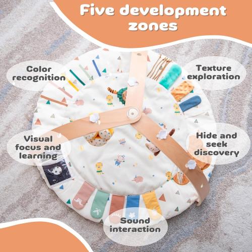 MOVA Baby Play Gym Baby Play Mat for Babies 0-6 0-12 Months Baby Tummy Time Play Mat Infant Play Mat for Babies Baby Activity Mat Gym for Floor Baby Playmat for Babies Newborn Play Mat Gift Boys Girls