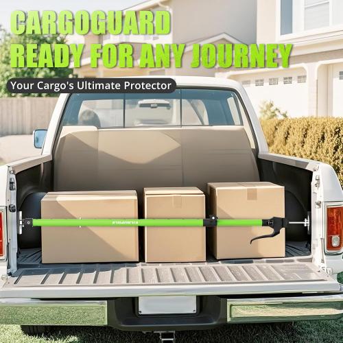 Adjustable Cargo Bar, 40 to 79 Non-Slip Truck Bed Divider, Cargo Bar for Pickup Truck Bed Cargo Bars for SUVs, Trailers, Vans, Comes with 2 Cargo Bars, 2 Dividers, 1 Cargo Net
