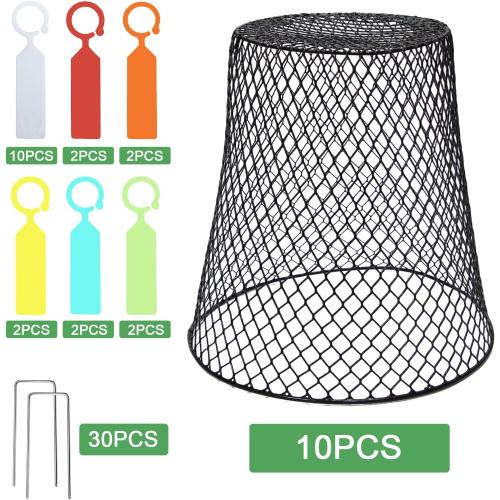 10 Pcs Chicken Wire Cloche Plant Covers Garden Netting Metal Heavy Duty Plant Protectors from Animals for Keeping Bunnies Chicken Squirrels Birds Other Out 9.13×9.13 in