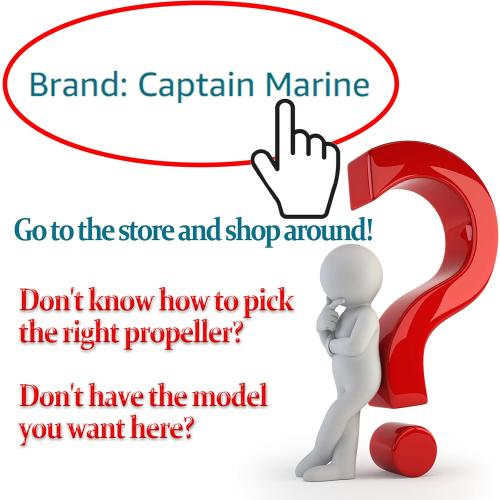 CAPTAIN Stainless Steel Outboard Propeller fit Mercury, 13 Diameter x 19 Pitch, 15 Spline Tooth Boat Motor Prop, RH Propellers for 40 50 70 Force 75 80 90 100 115 125 140 H