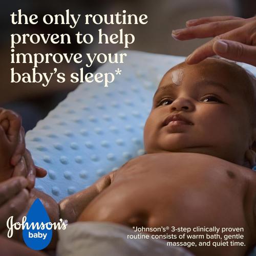 Johnson's Moisturizing Bedtime Baby Lotion with Coconut Oil & NaturalCalm Aromas to Help Relax Baby, Hypoallergenic & Free of Parabens, Phthalates & Dyes, Mild Baby Skin Care, 13.6 fl. oz