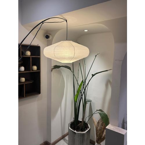Large Paper Lantern(60cm/23.62inch) Hanging Paper Lamp Shade, Modern Minimalist White UFO Lampshade,Creating a Cozy Vibe for Home Indoor Living Room,Bedroom,Ceiling Decor