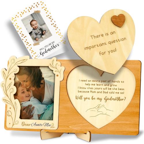 Will You Be My Godmother Proposal Gift - God Mother Proposal Gift, Godmother Picture Frame from Godchild, Fairy God Mom Proposal Card Puzzle