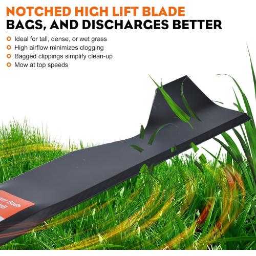Hipa 532405380 46 Inch Mower Blades Replace for 405380 yth22v46 Blades | Fit Z246 YTH22V46 RZ4623 YTH21K46 YTA22V46 Blades Husqvarna Craftsman Poulan Pro 46 inch Lawn Mower 5-Point Star Hole 2 Pack