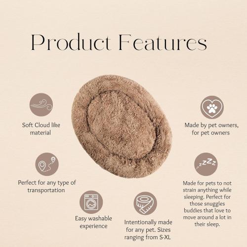 SIZE L JDR Luxury Pet Beds for Dogs and Cats| Donut Cuddler| Cozy Soft Material| Easy Machine Washable