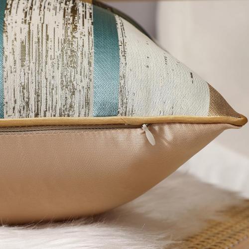 vctops Luxury Gold Patchwork Decorative Throw Pillow Covers Soft Square Cushion Case Pillowcase for Sofa Bedroom Car (Green,18x18)