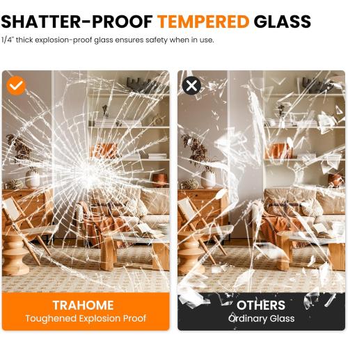 TRAHOME Bathroom Vanity Mirror for Wall, 2 Pack 36 x 24 Metal Framed Rectangular Bathroom Wall Mirror for Over Sink, HD Shatterproof Glass, Hangs Horizontally or Vertically(Black)