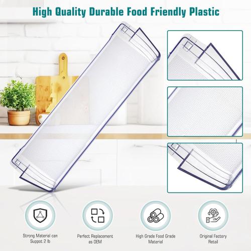 DA63-08645A Refrigerator Door Shelf 1Pack, RT18M6215SR Door Shelf Replacement Compatible with samsung Refrigerator Model: RT18M6215SR RT18M6215SG RT18M6213SR, RT18M6215SG/AA shelf Replace for 4864777