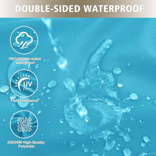 22x22 Teal 2 Pack Outdoor Cushions for Patio Furniture, Waterproof Outdoor Chair Cushion w/Fade-Resistant, Removable & Machine-Washable Cover, 22x22 Inch, Deep Seat Sofa/Couch Pad Replacement – Set of 2, Teal