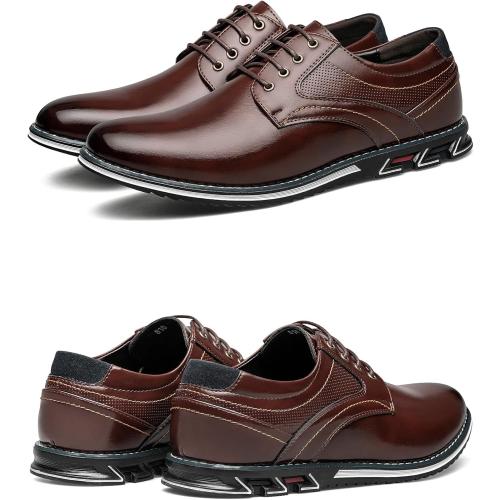 Size 44....Men's Dress Shoes Comfort Soft Men Oxford Superior Flexural Leather Fashion Dress Sneakers Business Casual Derby Shoe