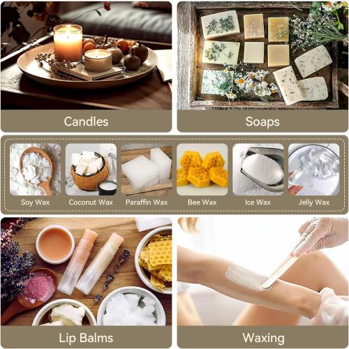 TCFUNDY Candle Making Wax Melting Pot 10L, Electric Non-Stick Candle Wax Melter Pot 10L, DIY Candle Making Kit for Adults, Beeswax Soy and Coconut Wax