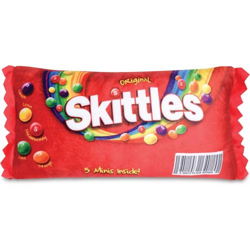 iscream Skittles Package 16 x 8.5 Pillow Set with Mini Skittles Candy Pillows *MISSING 1 MINI SKITTLE*