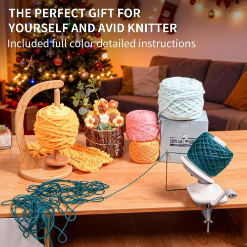 SPEENSUN Yarn Winder, Yarn Spinner, 3.5 OZ Easy-to-Install and Efficiently Yarn Ball Winder with Lower Noise, Yarn Winder Manual for Crochet and Knitting Enthusiast for Yarns Below Size 5