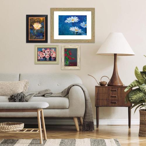 AAQ 4 Pack 4x6 Picture Frame - Picture Frames with HD Plastic Cover,Photo Frame for Wall & Tabletop Picture Frames