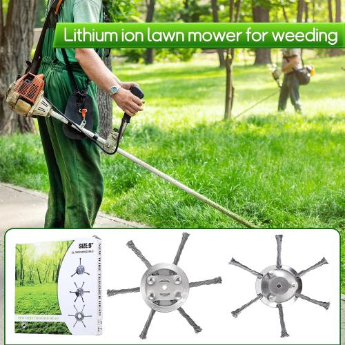 2026 New Steel Wire Grass Trimmer Head for 5mm Aperture, Upgrade String Trimmer Replacement Head, Multifunctional Steel Trimmer Blade for Garden Use, Durable Weed Trimmer Head for Home Users (2pc)