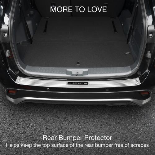 for Toyota Highlander 2026 2025 2024 2023 2022 2021 2020 Door Sill Protector, Premium Stainless Steel Door Entry Guard Plate Cover Accessory Sticker for Highlander, NOT for Grand Highlander- Black