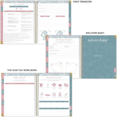 bloom daily planners New Pregnancy and Baby's First Year Calendar Planner & Keepsake Journal with Stickers - Hardcover Scrapbook Memory Book Organizer - (Undated) 8” x 10 - The Story of You