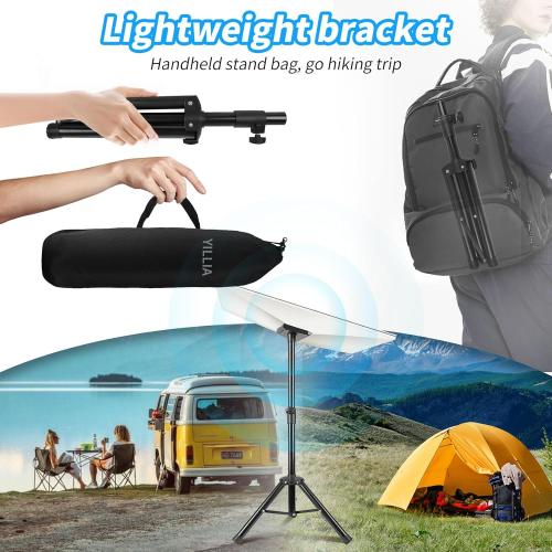 Portable Starlink Gen 3 Tripod, Adjustable Folding Metal Starlink Tripod Stand Gen 3, Metal Tripod Mount for Gen3 Standard Dish, Includes Pipe Adapter