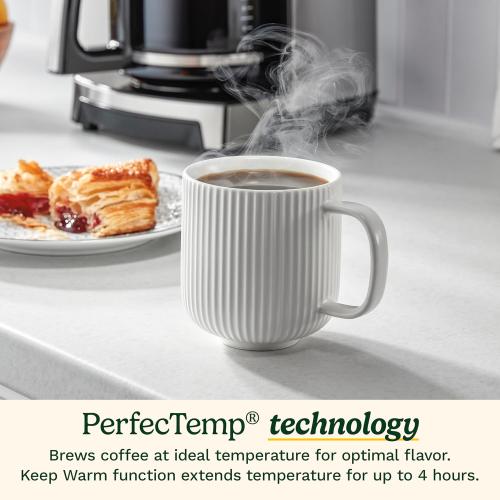 Cuisinart Coffee Maker, 14-Cup PerfecTemp Programmable Coffee Machine Glass Carafe with 1-4 Cup Setting, Brew Strength Control, Brew Pause, and Over Ice Function, Stainless Steel, DCC-3500SS