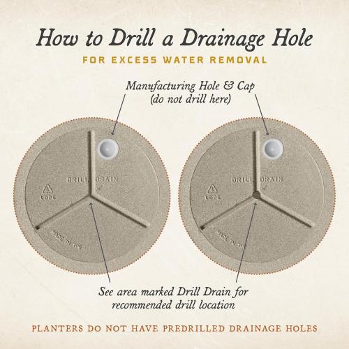 Ibiza Polyresin Indoor and Outdoor Planter with Classic Cream Finish - Durable, Weatherproof, Lightweight, Large Plant Pot for Patio, Garden, Deck, Entryway