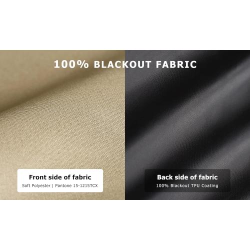 LazBlinds 100% Blackout Roller Shades, No Tools No Drill Cordless Blinds for Windows, Thermal Insulated UV Protection Privacy Window Shades for Bedroom (36''W x 72''H, Beige)