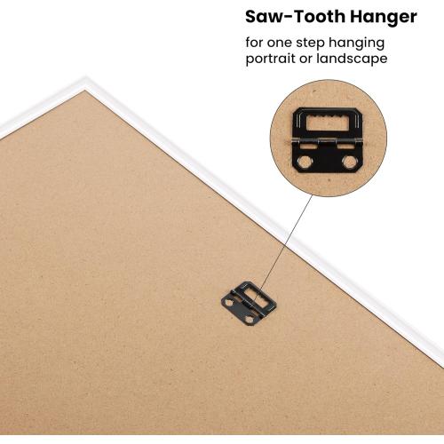 upsimples 24x36 Poster Frame White 3 Pack, Scratch-Proof Picture Frames 24 x 36 for Photo Gallery - Slide-In Strips, Horizontal or Vertical Wall Mounting