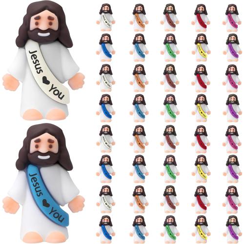 40Pcs Little Jesus Figures, 40pcs Action Figures Little Jesus Figurines in Bulk, Jesus Love You FiguresReligious Gifts for Christians Women Mom Teens Christmas Easter Egg Stuffers Fillers(40)