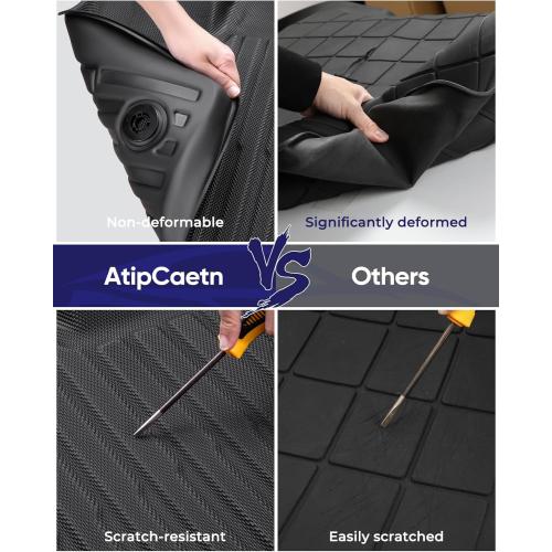 All Weather Car Floor Mats for Nissan Murano: 2025 2026 for SV SL Platinum, Custom Fit for Murano 1st & 2nd Row Floor Liners, Heavy-Duty Anti-Slip Black Rubber Accessories