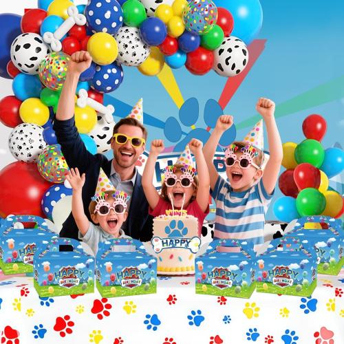 HKAHDID 12Pcs Cartoon Puppy Birthday Decorations, Cartoon Dog Party Favors Gift Boxes for Boys and Girls Party Theme Supplies