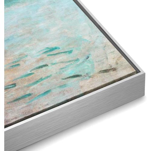 Floating Frame for 24x30 Canvas Paintings with 0.6-0.8 Deep, DIY Metal Canvas Floater Frames for Abstract Art Prints Family Wedding Portraits, Gallery Wall Art Decor, No Glass & Back (Silver)