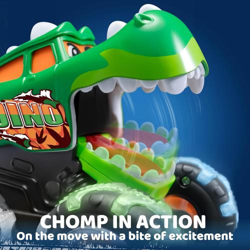 JOYIN 3 Pack Monster Truck Toy - Motion Activated Light Up Cars for Toddlers - Monster Glow Rover LED Wheels - Baby Boy Toys - Press and Go Trucks for Kids Boy Birthday Gifts Easter Basket Stuffers