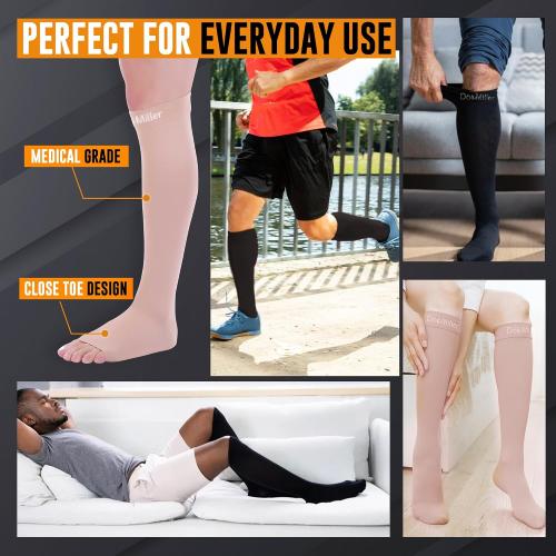 Doc Miller Compression Socks 8-15 mmHg for Women & Men, 1 Pair