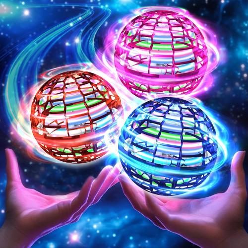 Upgraded 3 Pack Flying Orb Ball 2025 Hover Orb Galaxy Boomerang Ball Cosmic Floating Globe Magic Galactic Flying Spinner Balls Hand Drone Fidget Toys for Kids Ages 6  Year Old Boys Girls