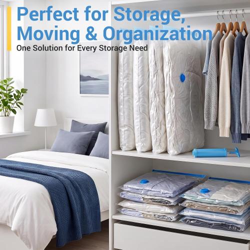 Fygrip 80% Space Saver Vacuum Storage Bags with Hand Pump, 20 Combo
