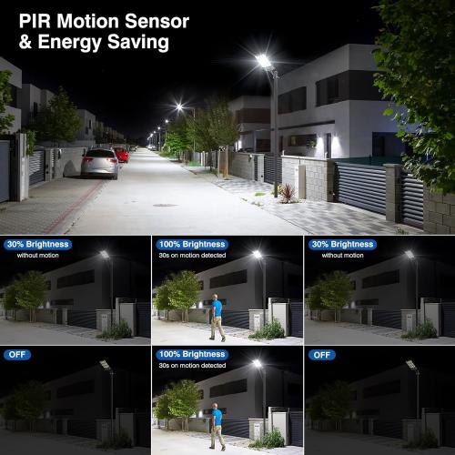 Solar Street Lights Outdoor Waterproof,48000LM 320°Wide Angle Flood Light, LED Solar Parking Light with Motion Sensor and Remote Control for Outdoor, Streets, Courtyards,Parking Garages,2Pack