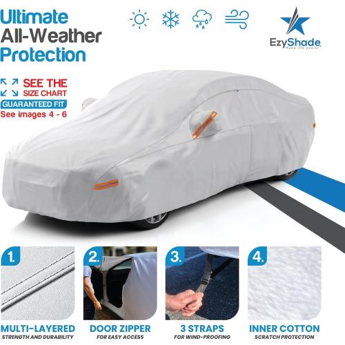 EzyShade Car Cover Waterproof All Weather. See Vehicle Size-Chart. Size A4