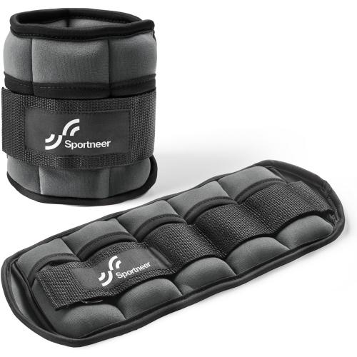 Sportneer Adjustable Ankle Weights, 2-10 lb per Pair, Removable Weights