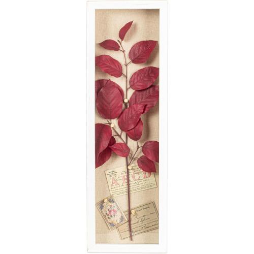 Freezing point Shadow Box Frame 8x25 Flower Shadow Box Pin Display Case Cabinet Picture Frame with Linen Back Memorabilia Awards Medals Badge Bouquet Wedding Memory Box for Keepsakes Long White