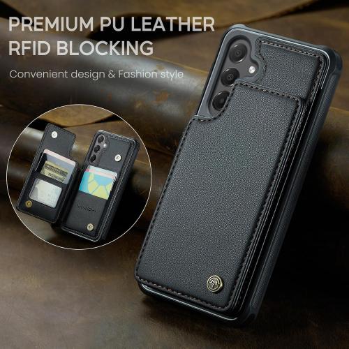 Vinich for Samsung Galaxy A16 Wallet Case with Card Holder, Black