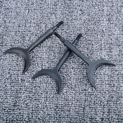 AMEYXGS 6 Pcs Traditional Hunting Broadheads Solid Metal Arrow Tips Black Arrowheads Archery Screw in Arrowheads for Hunting and Target