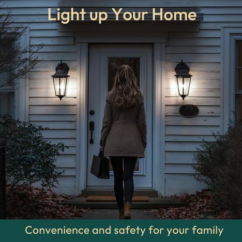 ALAMPEVER ST19 Dusk to Dawn LED Outdoor Light Bulb, 800LM Sunlight Sensor Light Bulbs, 7W (60W Equivalent), 5000K Daylight White, Automatic Light Bulb for Porch, Patio, Garage, 4 Pack, Non-Dimmable