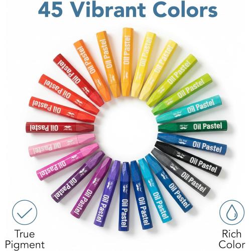 Mr. Pen- Oil Pastels for Artists, 45 Pack, Assorted Colors