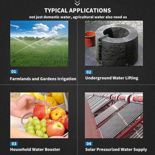 3/4HP water pressure booster pump with Smart Controller for whole house，Self-priming Jet Transfer Pump Pressure Switch Automatic System 110v AC for Lawn Garden Sprinkler Irrigation