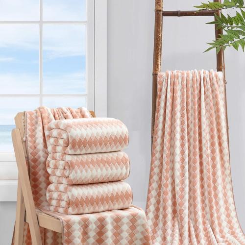 4 Piece Extra Large Bath Towel Set Oversized Bath Sheet 35x70 Bathroom Towel Set Soft Highly Absorbent & Quick Dry Premium Bath Towel for Bathroom 600GSM Shower Towel Spa Gym Hotel,Peach