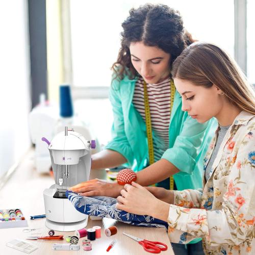 Sewing Machine for Beginners with Fabrics&Finger Guard, Mini Size