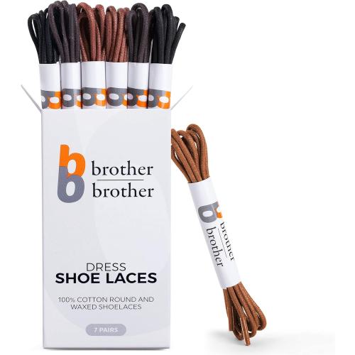 4 Colors BB BROTHER BROTHER (7 Pairs Colored Oxford Dress Shoe Laces | Shoe Strings