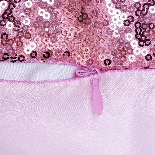 Pink Sequin Pillow Covers Square Glitter Pillow Cases Decorative Sparkling Throw Pillow Covers Cushion Case for Bed Sofa Bedroom Living Room Valentine's Day Wedding Home Decor (18x18,4 Pack)