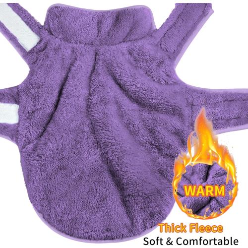 Malier Dog Winter Coat, Reversible Fleece Dog Cold Weather Coats, Windproof Warm Snow Puppy Jacket Vest Pet Clothes for Small Medium Large Dogs (Purple, X-Small)