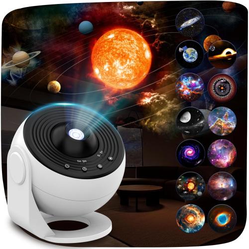 Galaxy Projector Pro, 13 in 1 Home Planetarium Galaxy Projector for Bedroom, Star Projector Galaxy Light with Timer, Adjustable Focus Night Light Projector for Kids Adults Room Decor